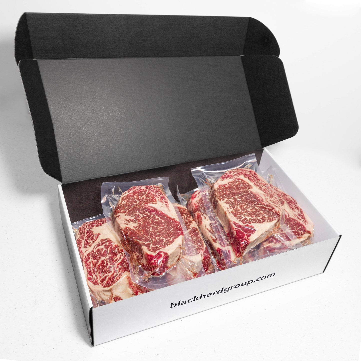 Black Angus Ribeye Steak Meat Black Herd